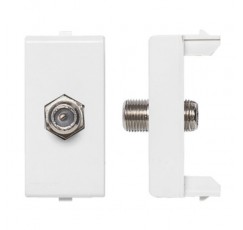 Módulo con Conector Coaxial / Tipo F blanco
