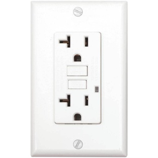 Toma Doble 2P+T 127V 20A GFCI con Protección  blanco