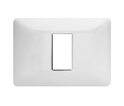 Placa para 1 modulo blanca