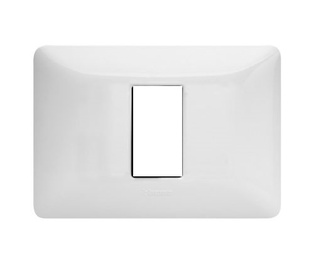 Placa para 1 modulo blanca